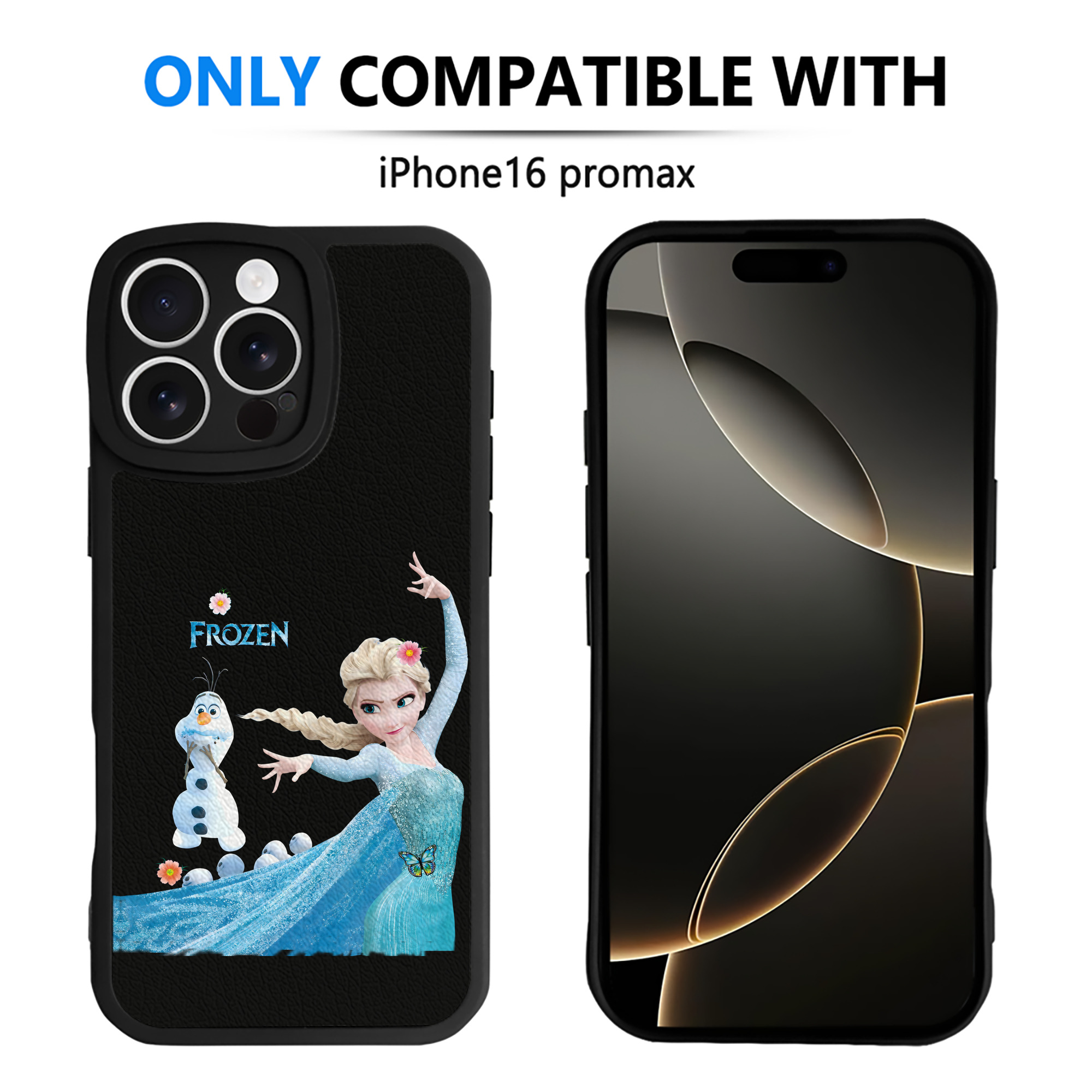 （画像用） アナと雪の女王 アンナ エルサ Frozen Anna Elsa 【iPhone 16シリーズ対応】シリコンスマホケース（レザー調） 材質：シリコン